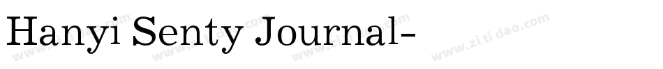 Hanyi Senty Journal字体转换